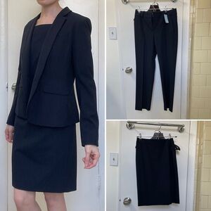 Ann Taylor Navy Seasonless Stretch Suit Set Bundle NWT/NWOT